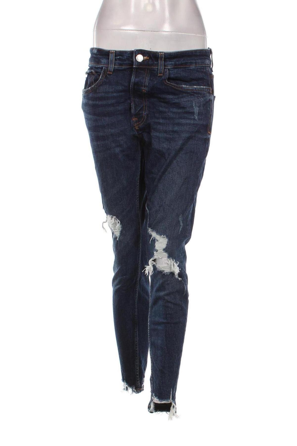 Dámske džínsy  Zara, Veľkosť M, Farba Modrá, Cena  15,31 €