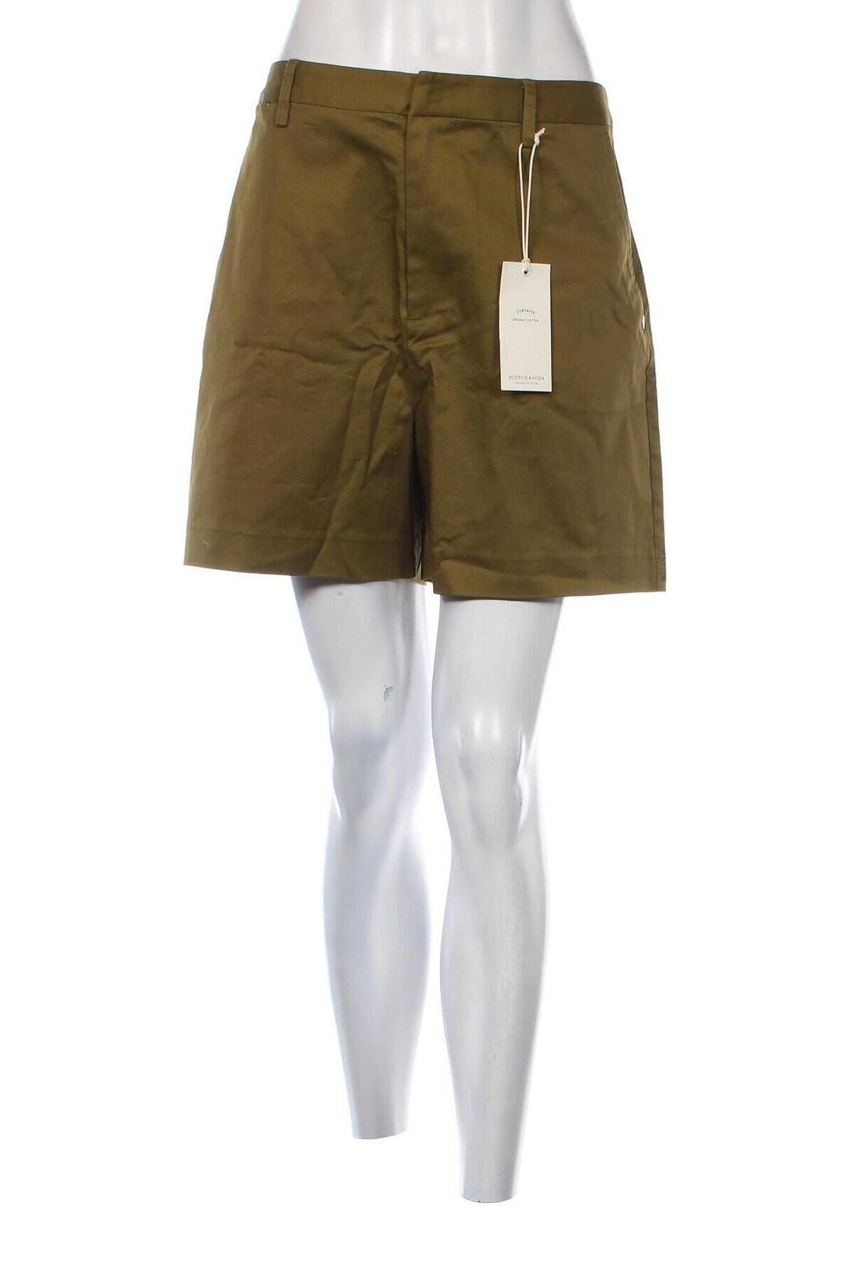 Γυναικείο κοντό παντελόνι Maison Scotch, Μέγεθος XL, Χρώμα Πράσινο, Τιμή 25,59 €