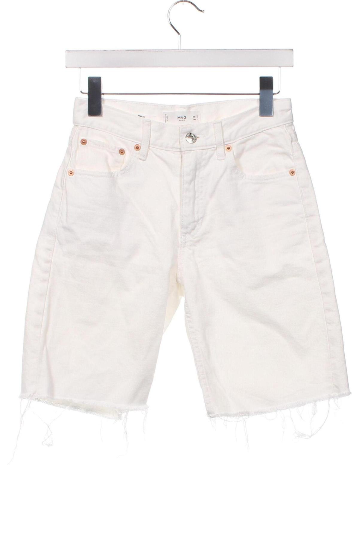 Pantaloni scurți de femei Mango, Mărime XXS, Culoare Alb, Preț 50,38 Lei