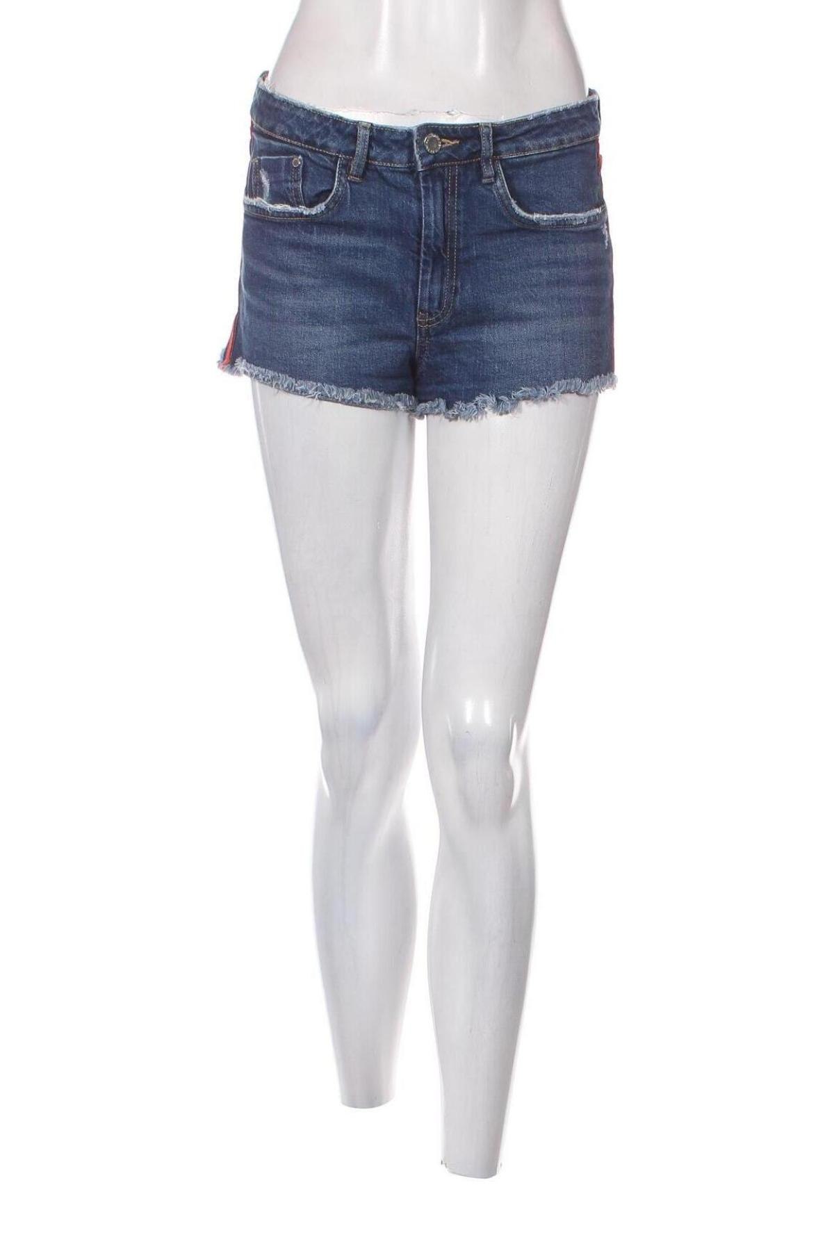 Дамски къс панталон Zara Trafaluc, Размер M, Цвят Син, Цена 25,65 лв.