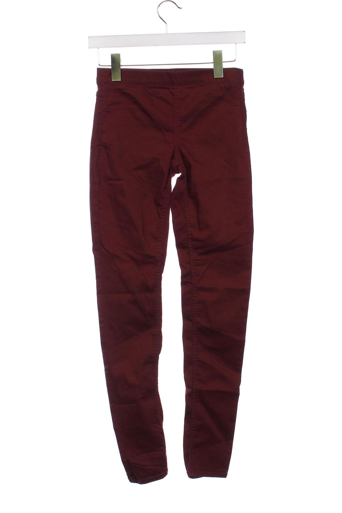 Dámské kalhoty  H&M, Velikost XS, Barva Červená, Cena  46,00 Kč