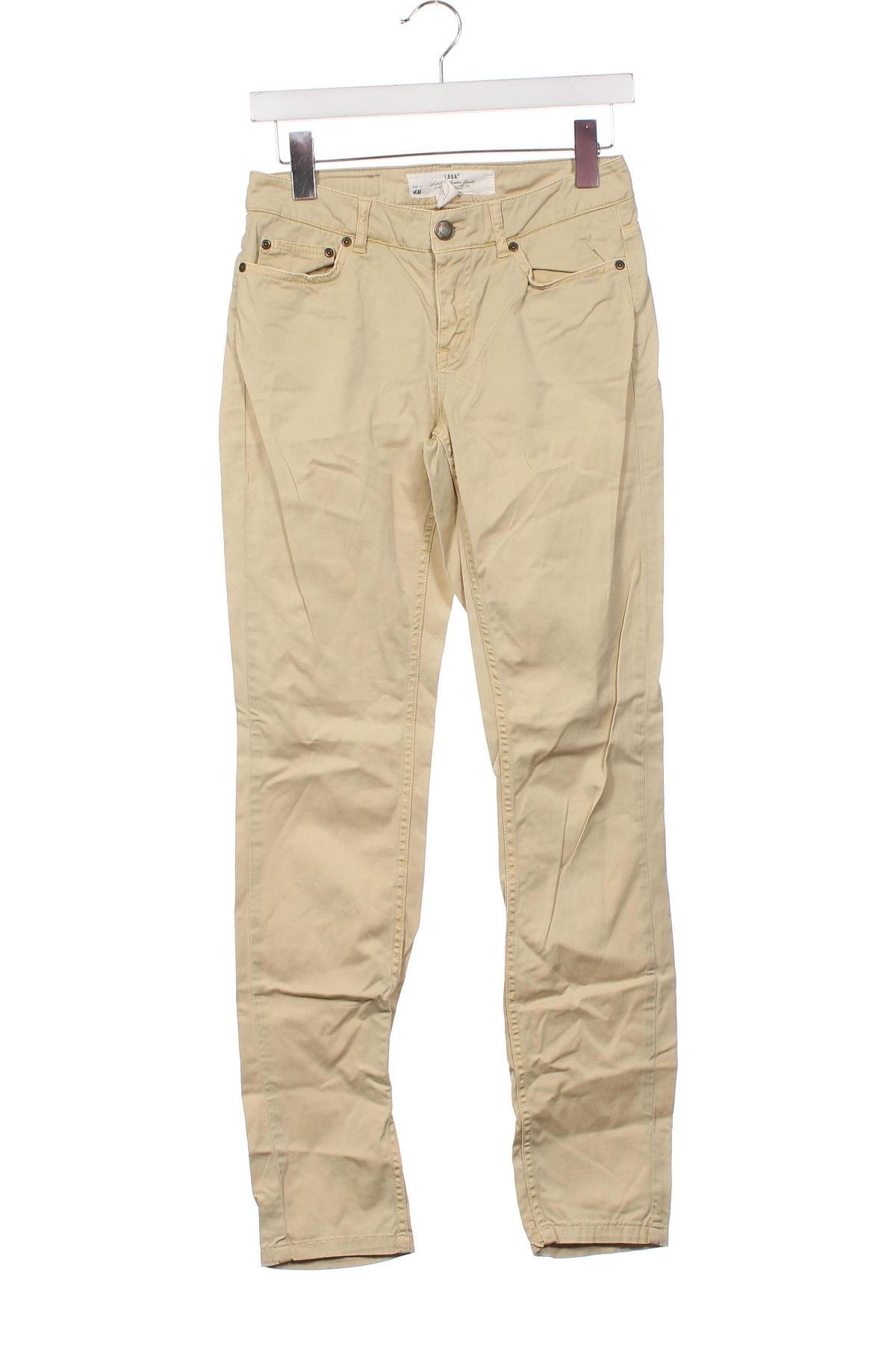 Pantaloni de femei H&M L.O.G.G., Mărime S, Culoare Galben, Preț 29,60 Lei