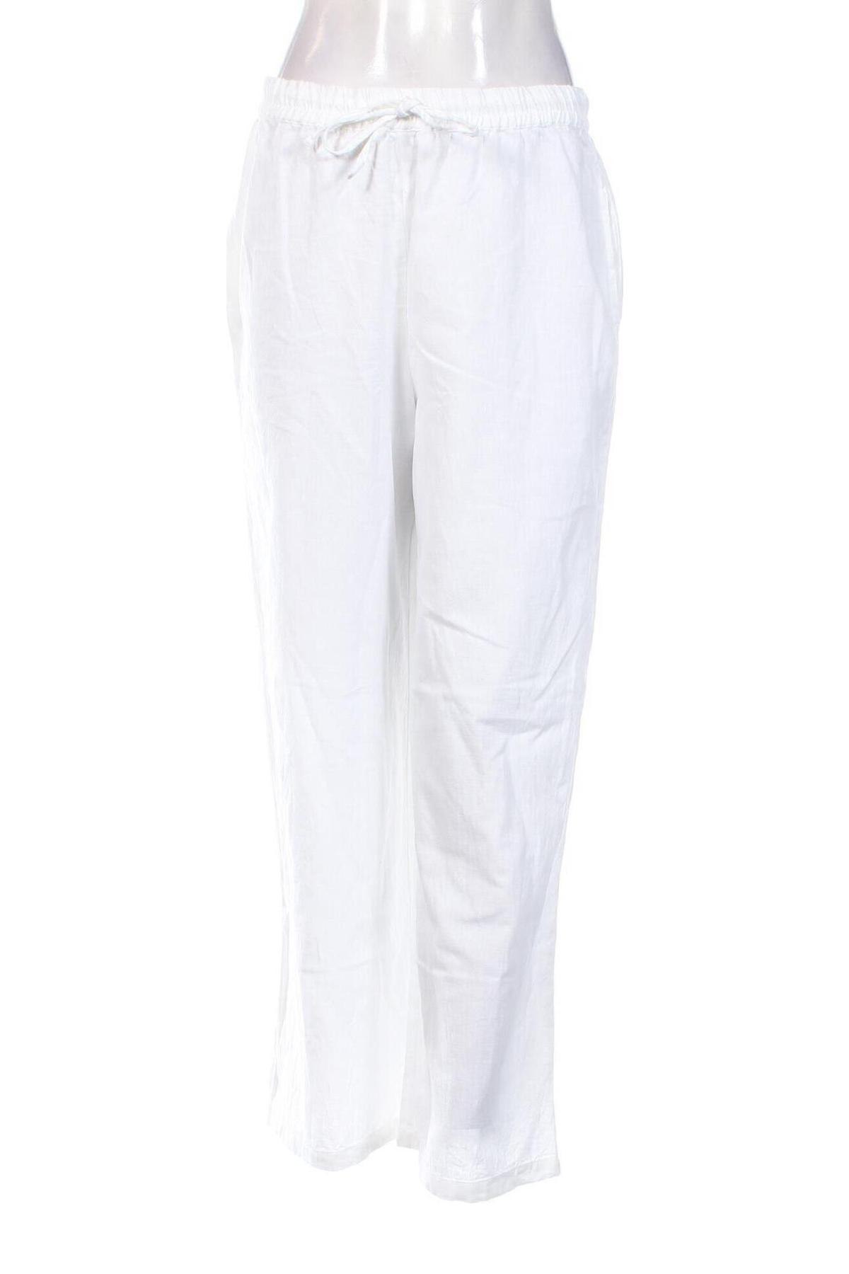 Дамски панталон Puro Lino, Размер M, Цвят Бял, Цена 92,90 лв.