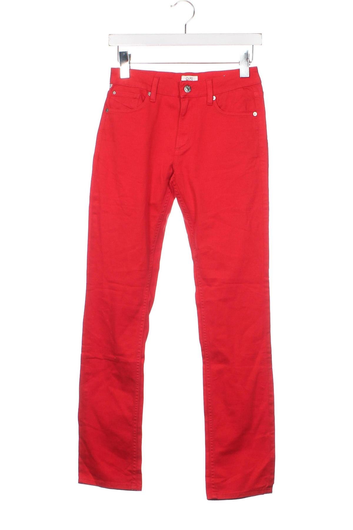 Дамски панталон Q/S by S.Oliver, Размер XXS, Цвят Червен, Цена 41,00 лв.