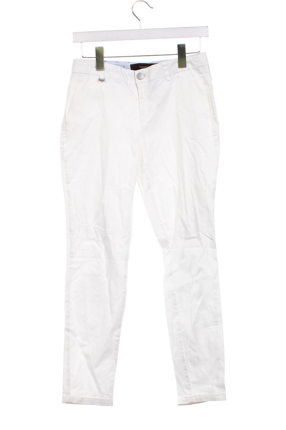 Дамски панталон Reserved, Размер S, Цвят Бял, Цена 29,00 лв.