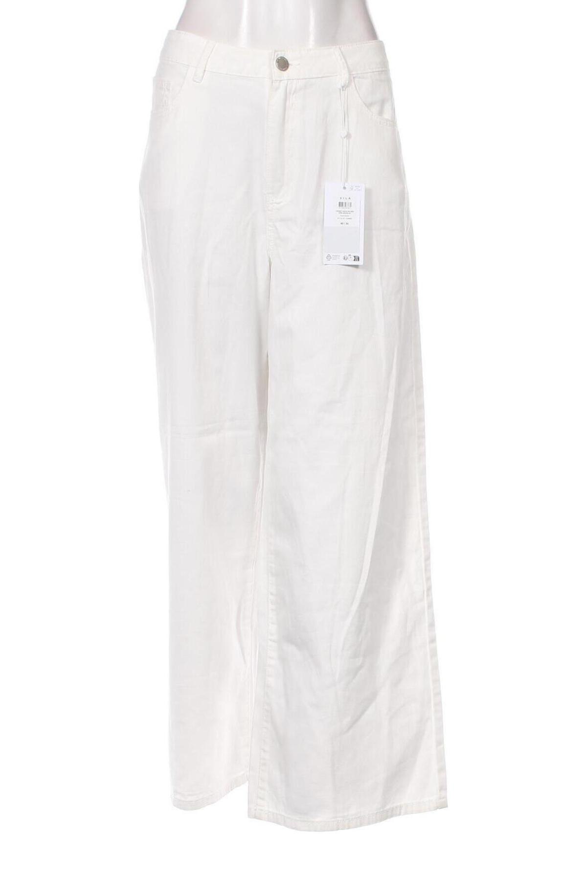 Pantaloni de femei VILA, Mărime M, Culoare Alb, Preț 158,00 Lei