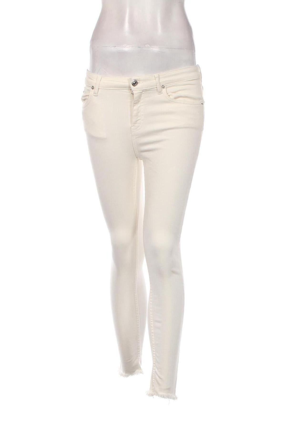Дамски панталон Zara, Размер S, Цвят Бял, Цена 7,29 лв.