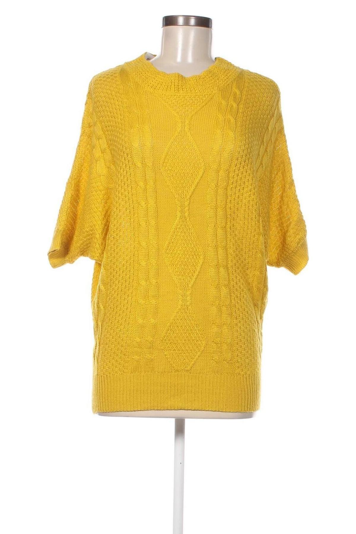 Дамски пуловер, Размер M, Цвят Жълт, Цена 6,38 лв.
