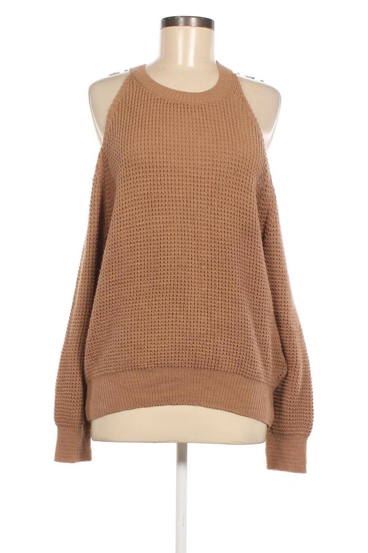 Дамски пуловер, Размер M, Цвят Бежов, Цена 8,41 лв.