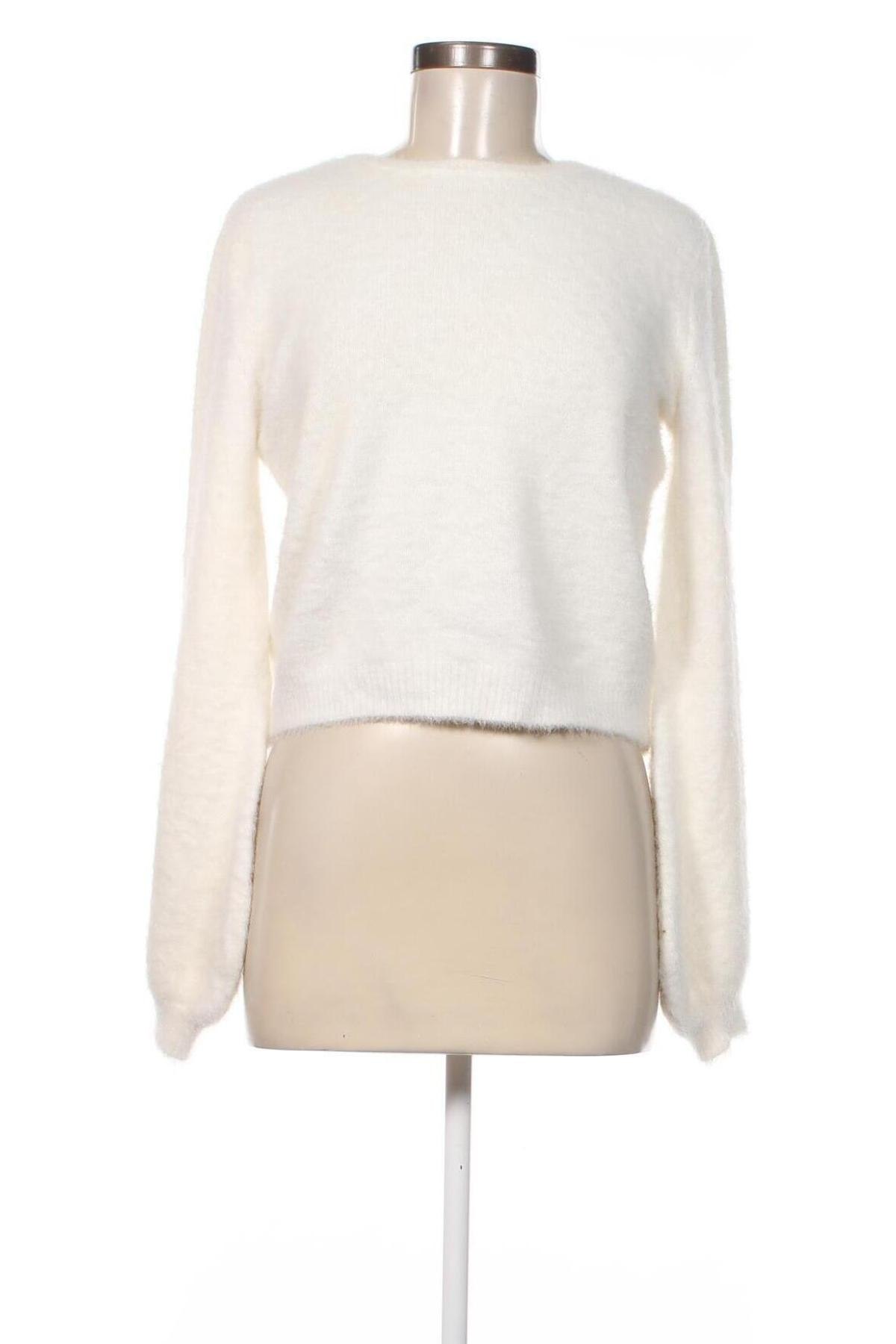 Γυναικείο πουλόβερ Bershka, Μέγεθος M, Χρώμα Λευκό, Τιμή 8,07 €