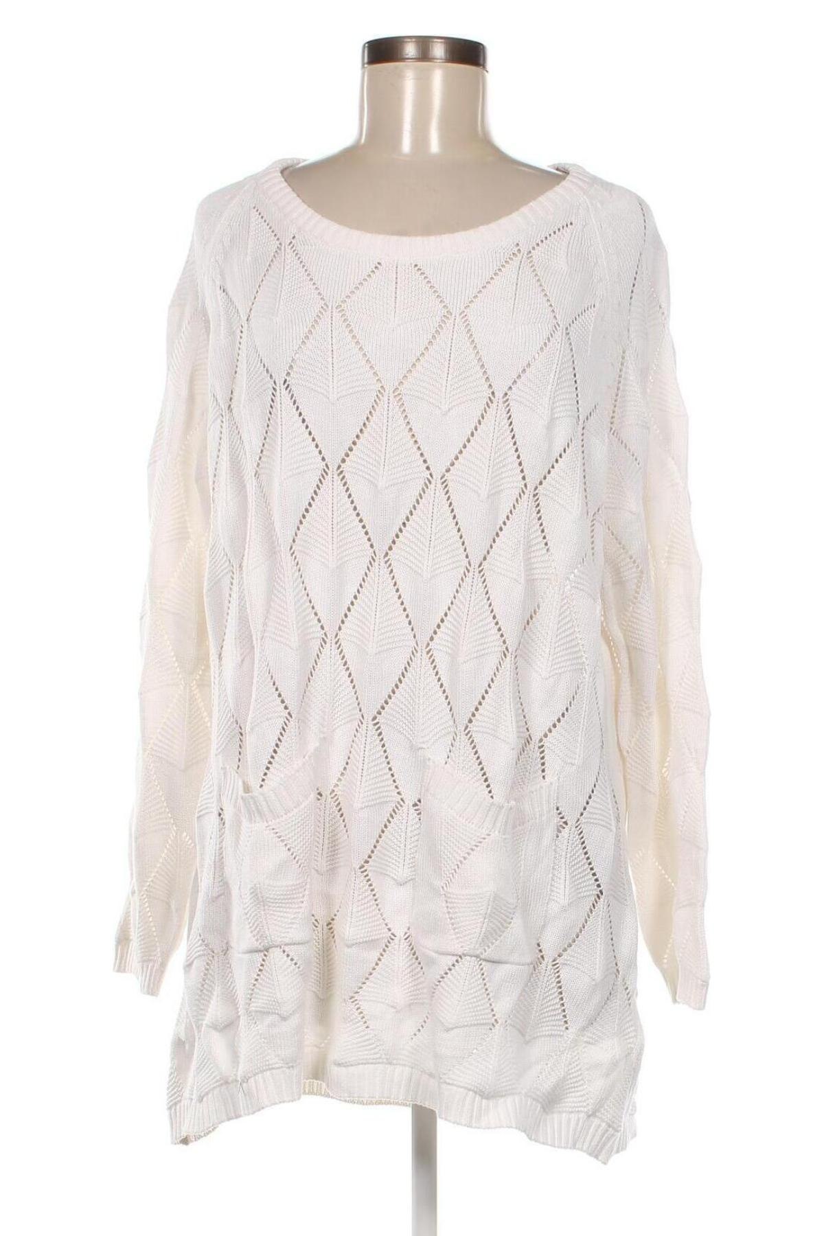 Γυναικείο πουλόβερ Bpc Bonprix Collection, Μέγεθος XXL, Χρώμα Λευκό, Τιμή 17,94 €