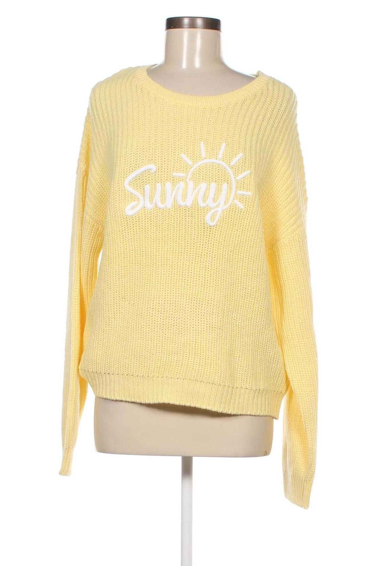 Дамски пуловер Fb Sister, Размер XL, Цвят Жълт, Цена 11,60 лв.