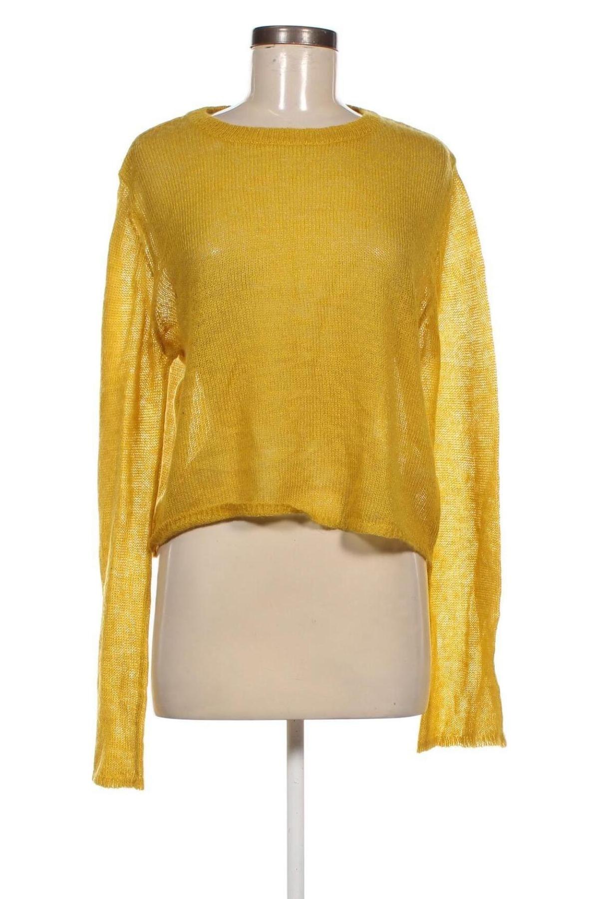 Дамски пуловер H&M, Размер L, Цвят Жълт, Цена 7,83 лв.