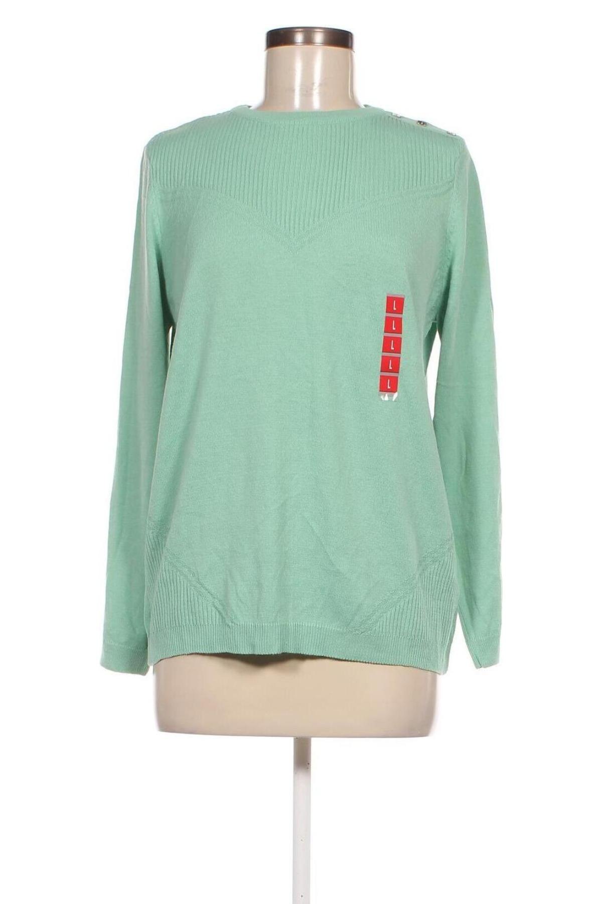 Дамски пуловер LC Waikiki, Размер L, Цвят Зелен, Цена 26,30 лв.
