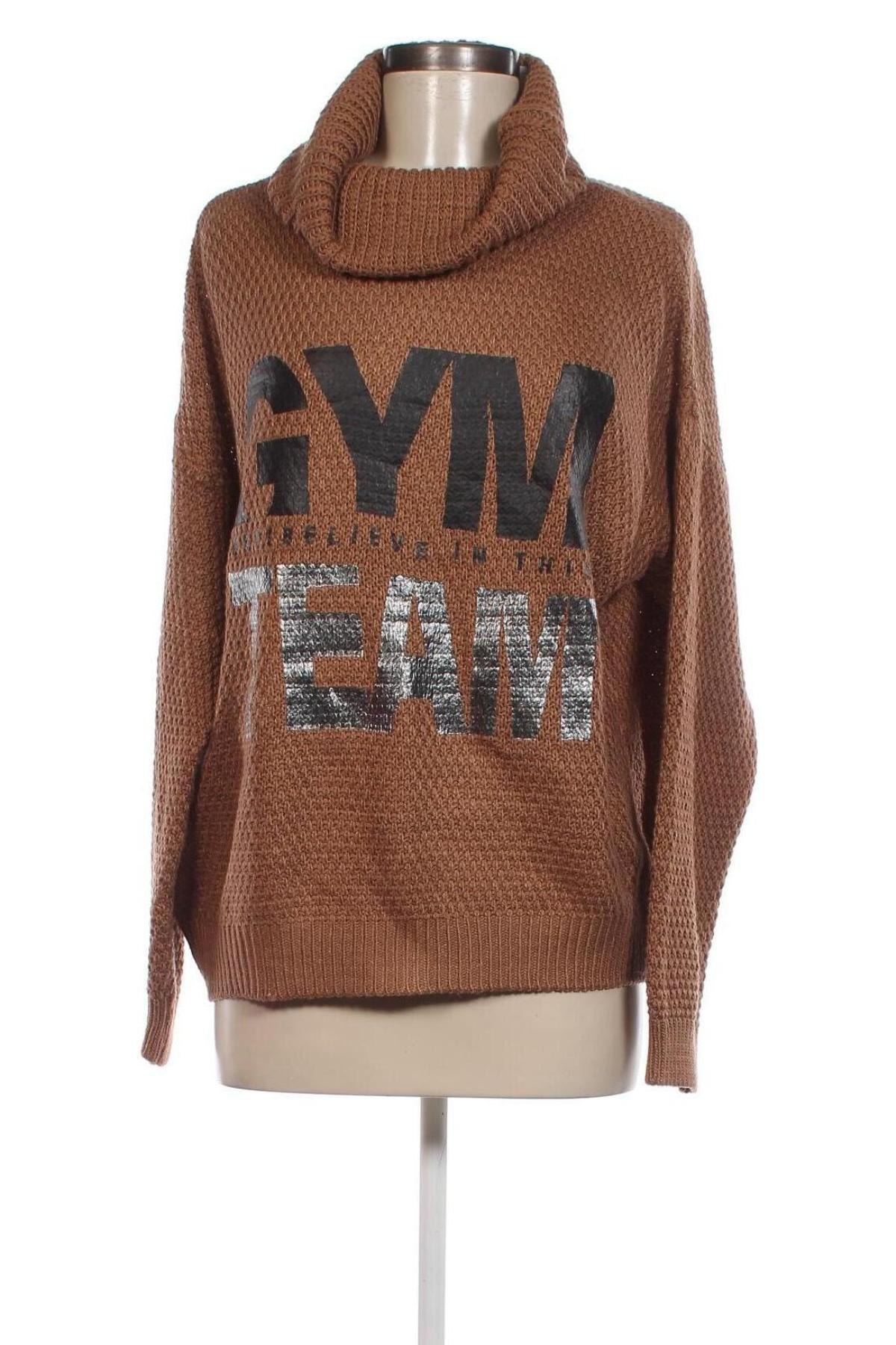 Γυναικείο πουλόβερ Made In Italy, Μέγεθος M, Χρώμα  Μπέζ, Τιμή 5,02 €