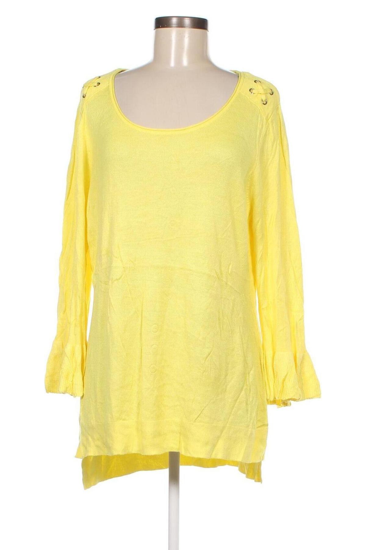 Γυναικείο πουλόβερ Rockmans, Μέγεθος XL, Χρώμα Κίτρινο, Τιμή 25,36 €