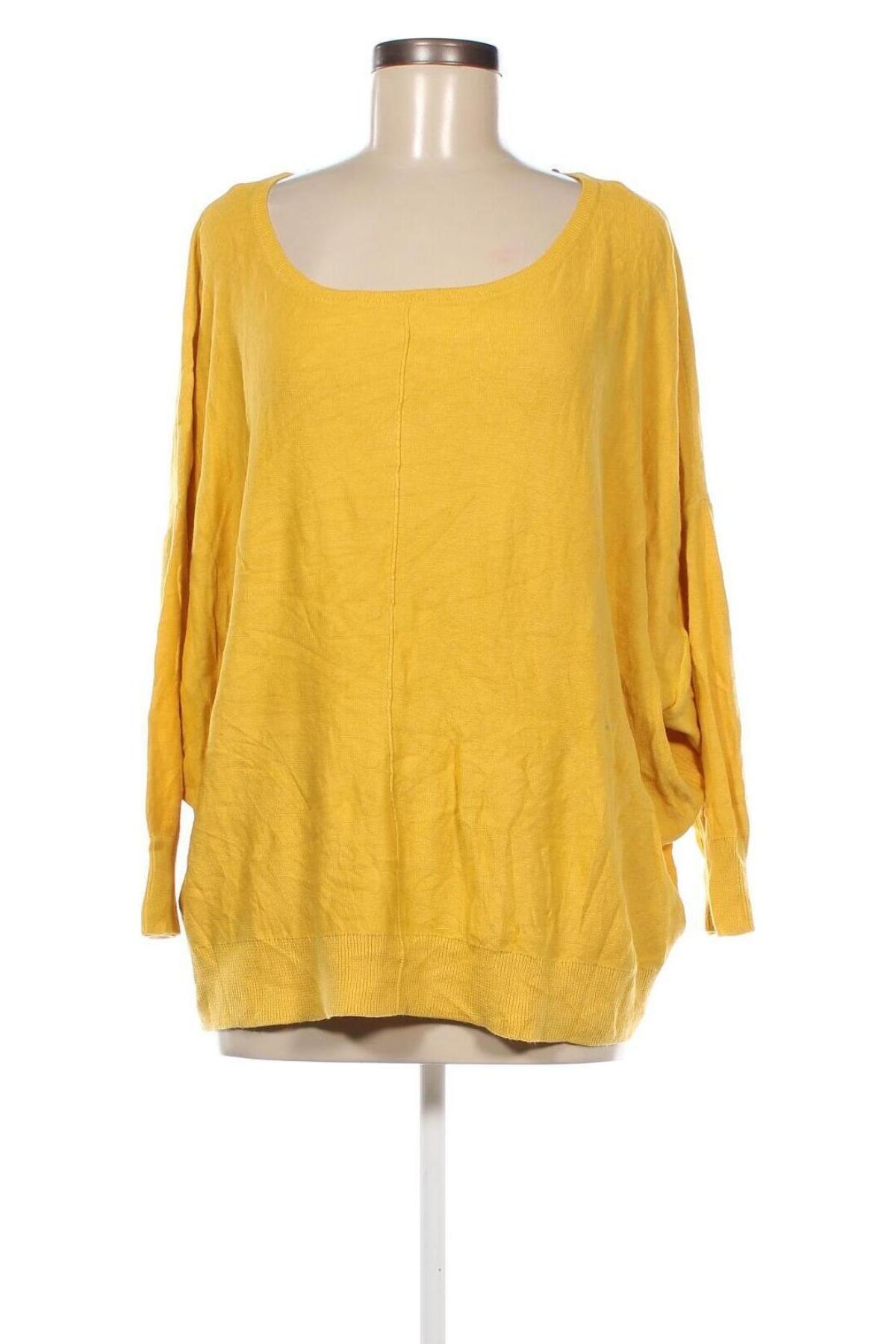 Дамски пуловер Sejour, Размер 3XL, Цвят Жълт, Цена 13,12 лв.