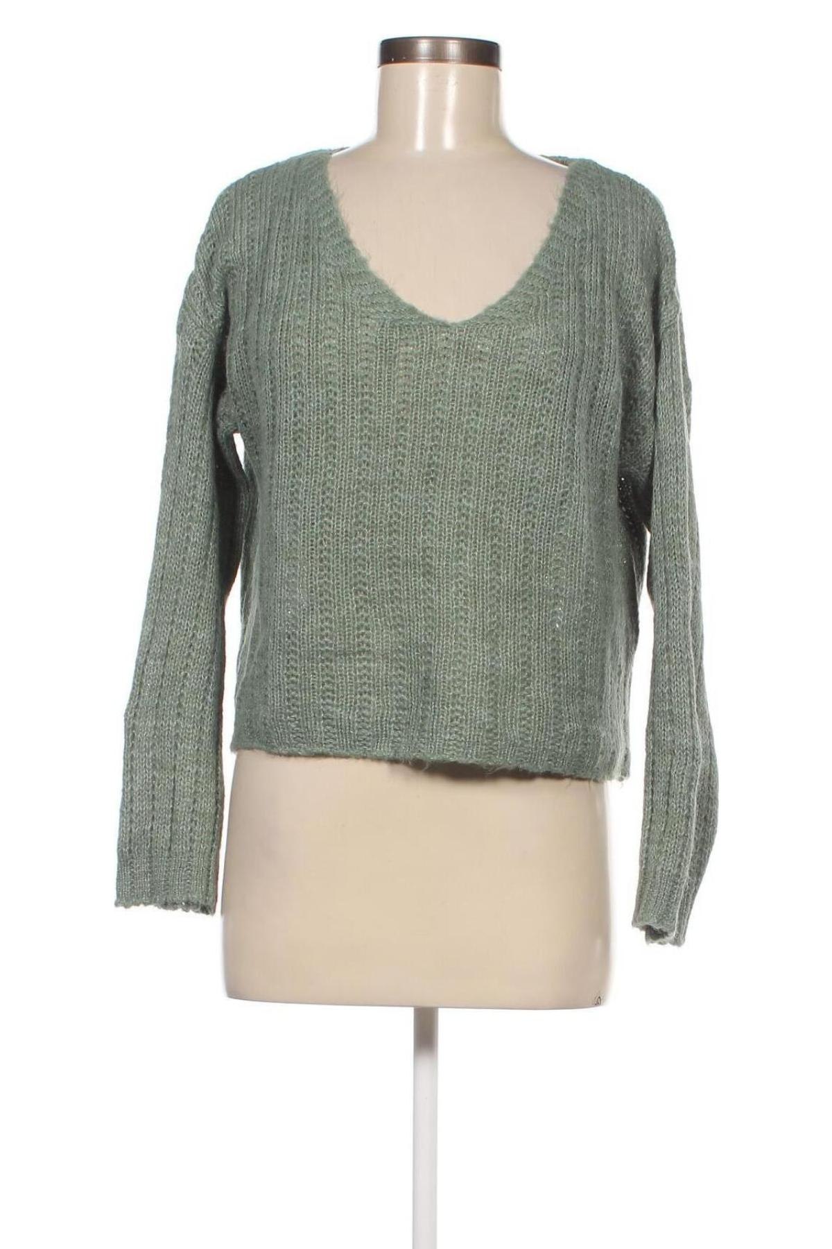 Дамски пуловер Sublevel, Размер L, Цвят Зелен, Цена 4,35 лв.