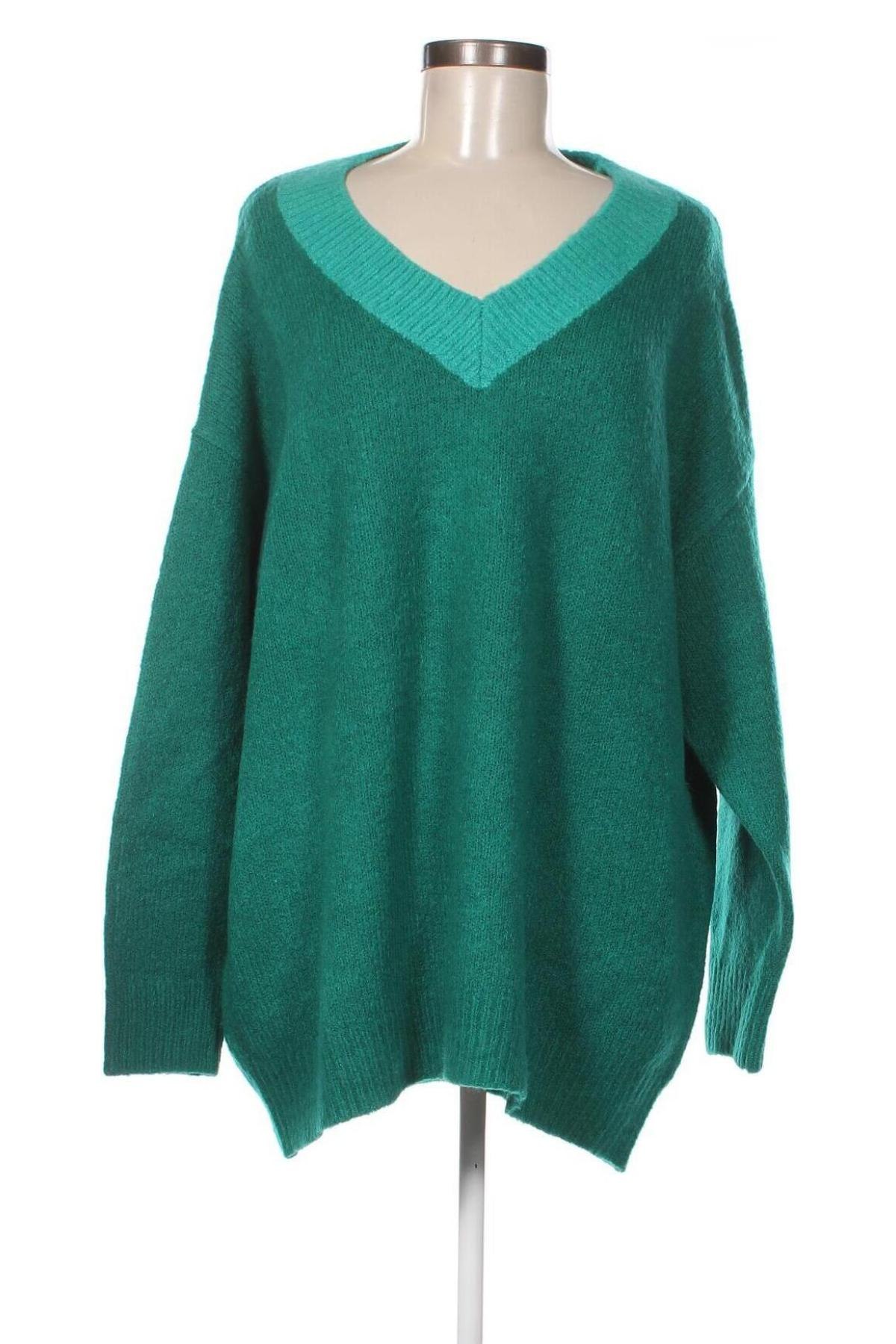 Дамски пуловер Triangle By s.Oliver, Размер XXL, Цвят Зелен, Цена 41,00 лв.