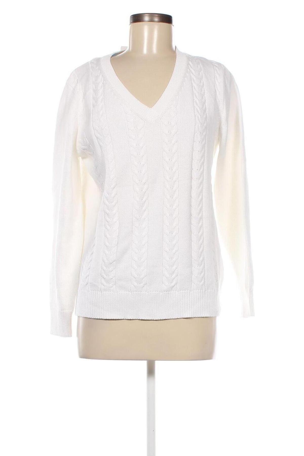 Γυναικείο πουλόβερ Via Appia, Μέγεθος L, Χρώμα Λευκό, Τιμή 25,36 €