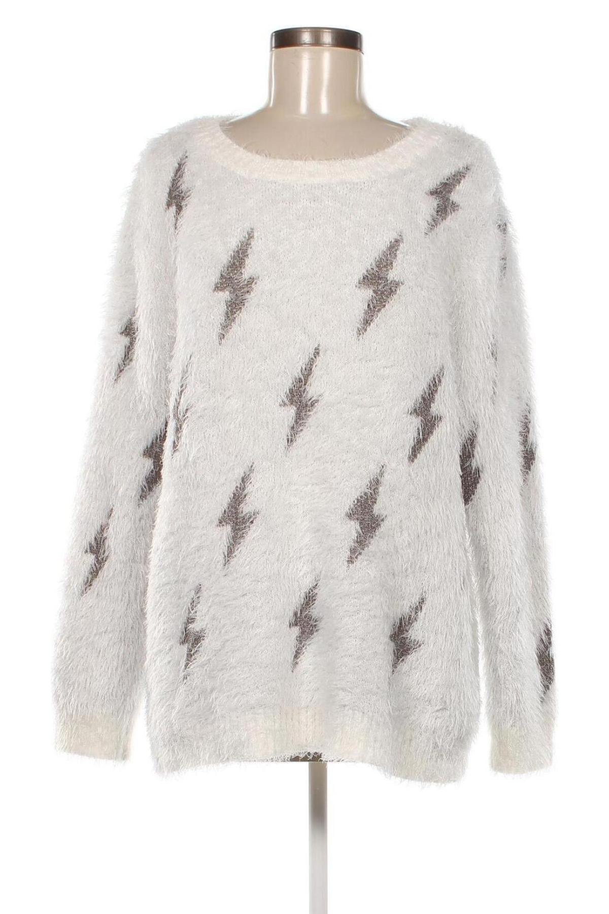 Дамски пуловер Yessica, Размер L, Цвят Бял, Цена 8,41 лв.