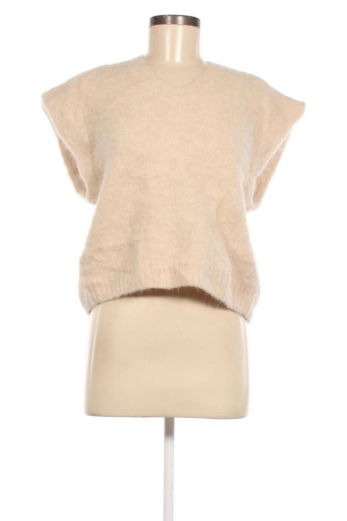 Pulover de femei Zara, Mărime L, Culoare Bej, Preț 28,42 Lei
