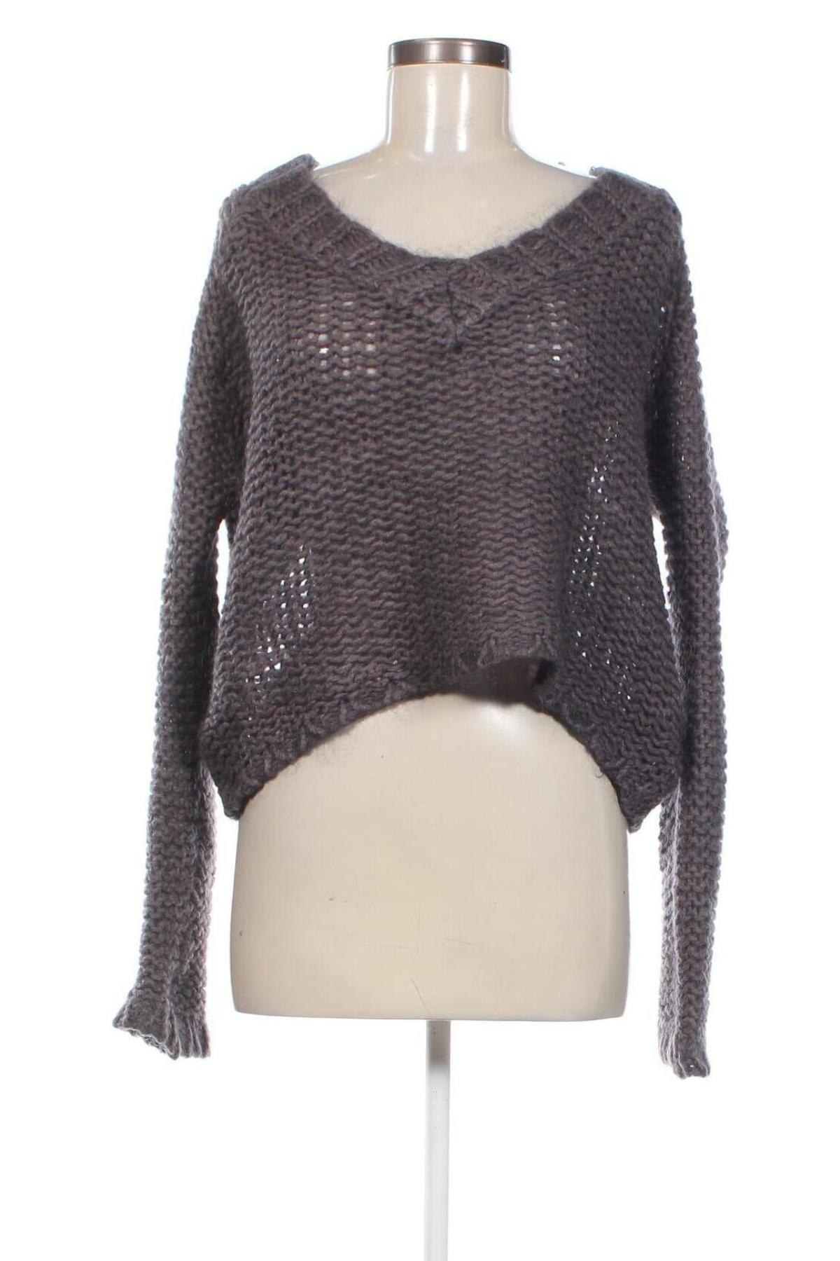 Дамски пуловер Zara Knitwear, Размер M, Цвят Сив, Цена 7,83 лв.