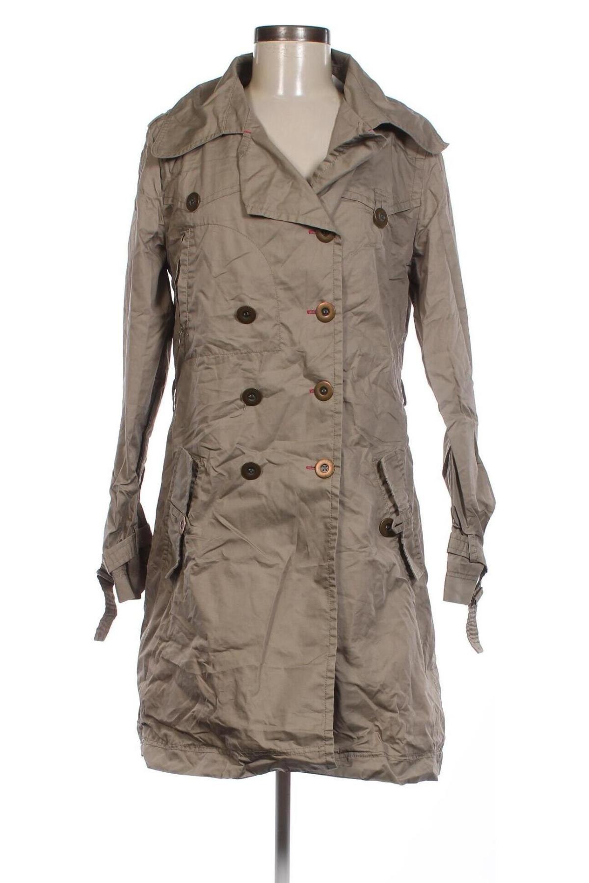 Damen Trenchcoat Q/S by S.Oliver, Größe L, Farbe Beige, Preis 38,00 €
