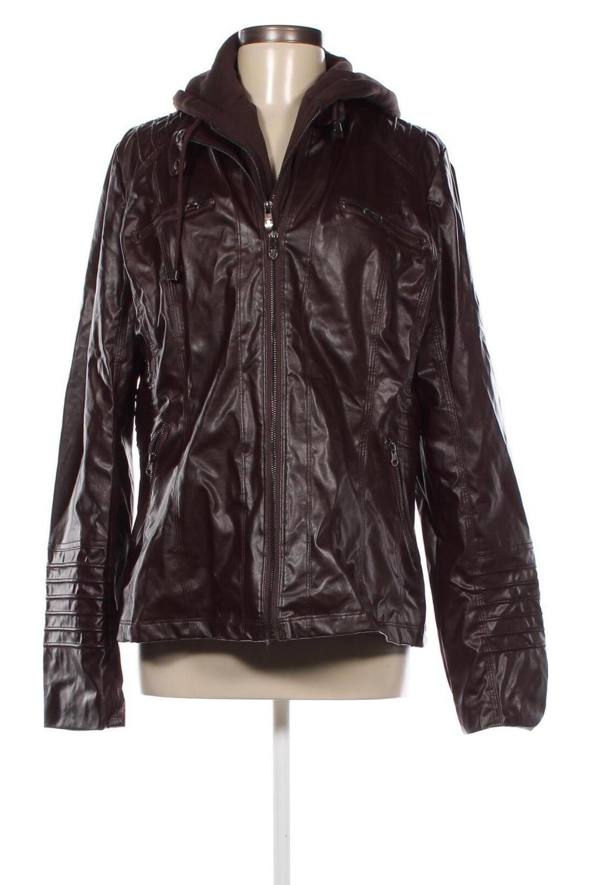 Dámska kožená bunda , Veľkosť L, Farba Hnedá, Cena  18,33 €
