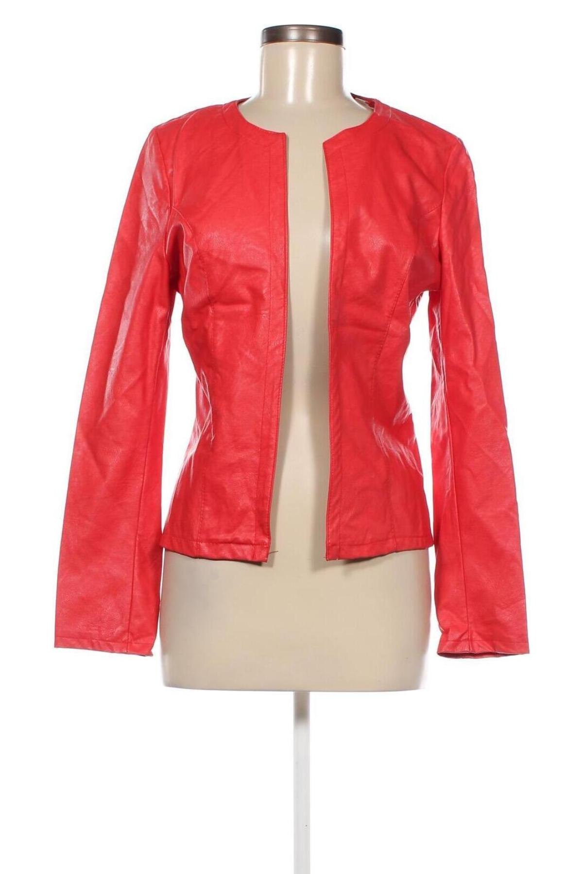 Damen Lederjacke, Größe M, Farbe Rot, Preis € 34,10