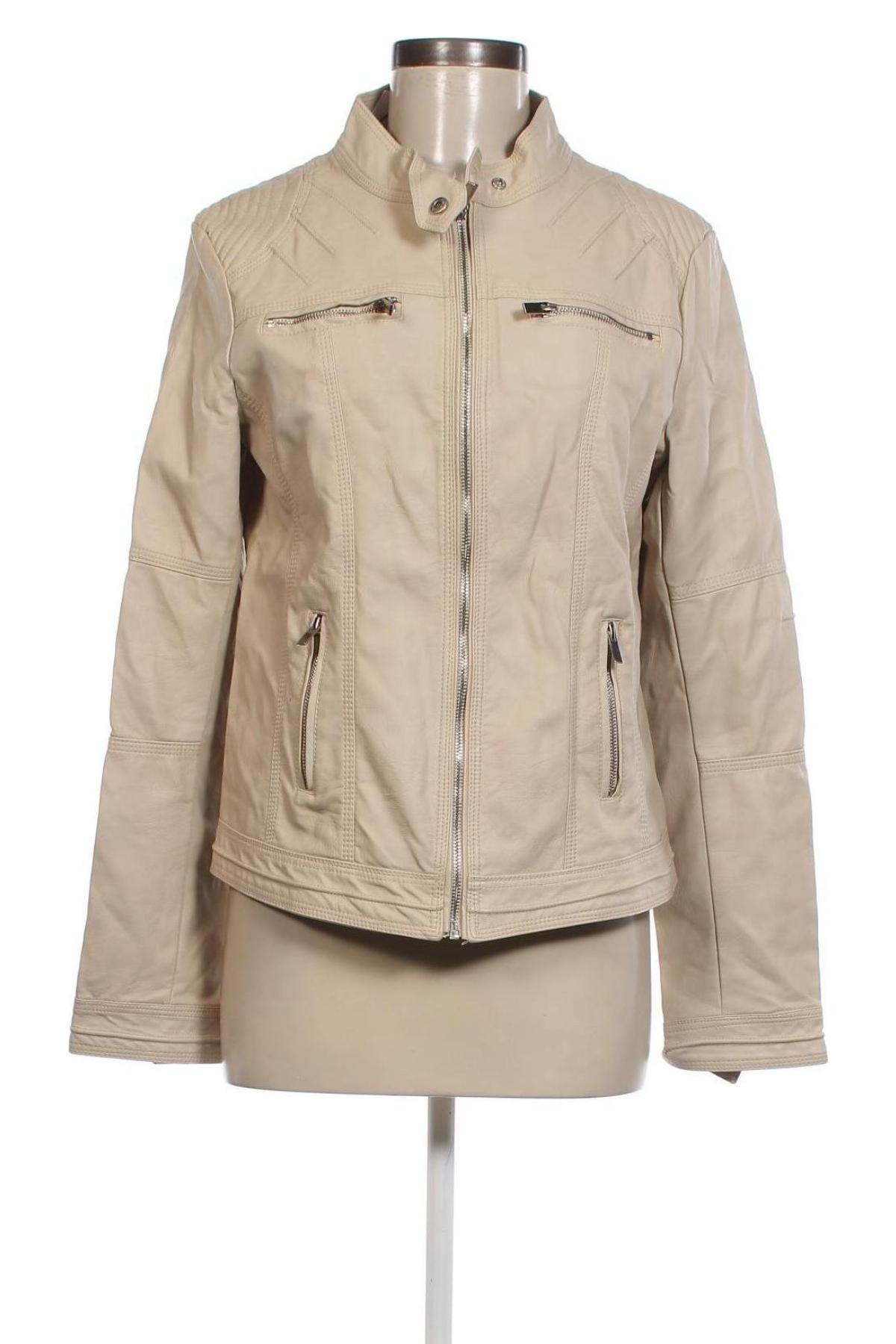 Damen Lederjacke, Größe L, Farbe Beige, Preis 34,29 €