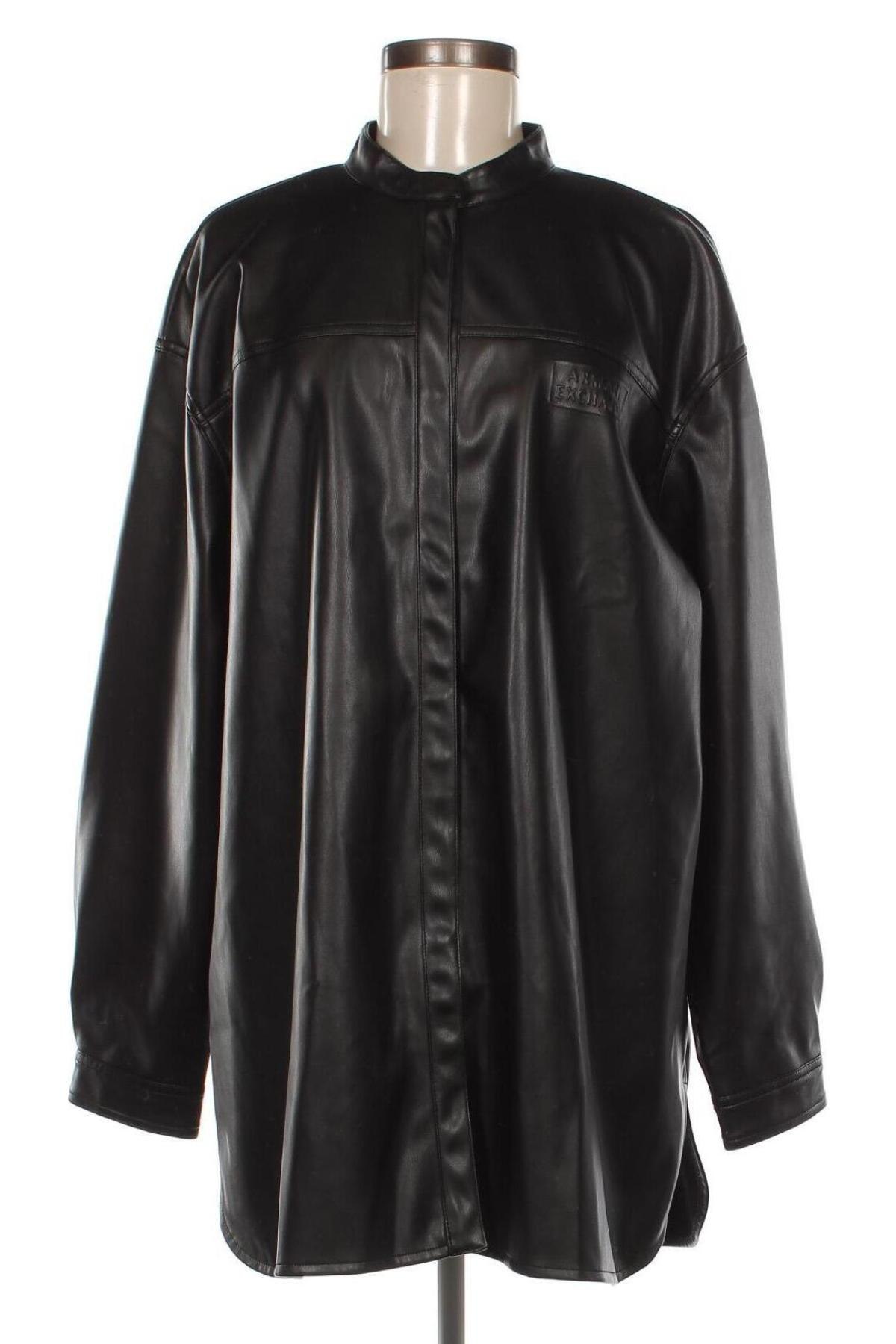Γυναικείο δερμάτινο μπουφάν Armani Exchange, Μέγεθος XL, Χρώμα Μαύρο, Τιμή 53,20 €