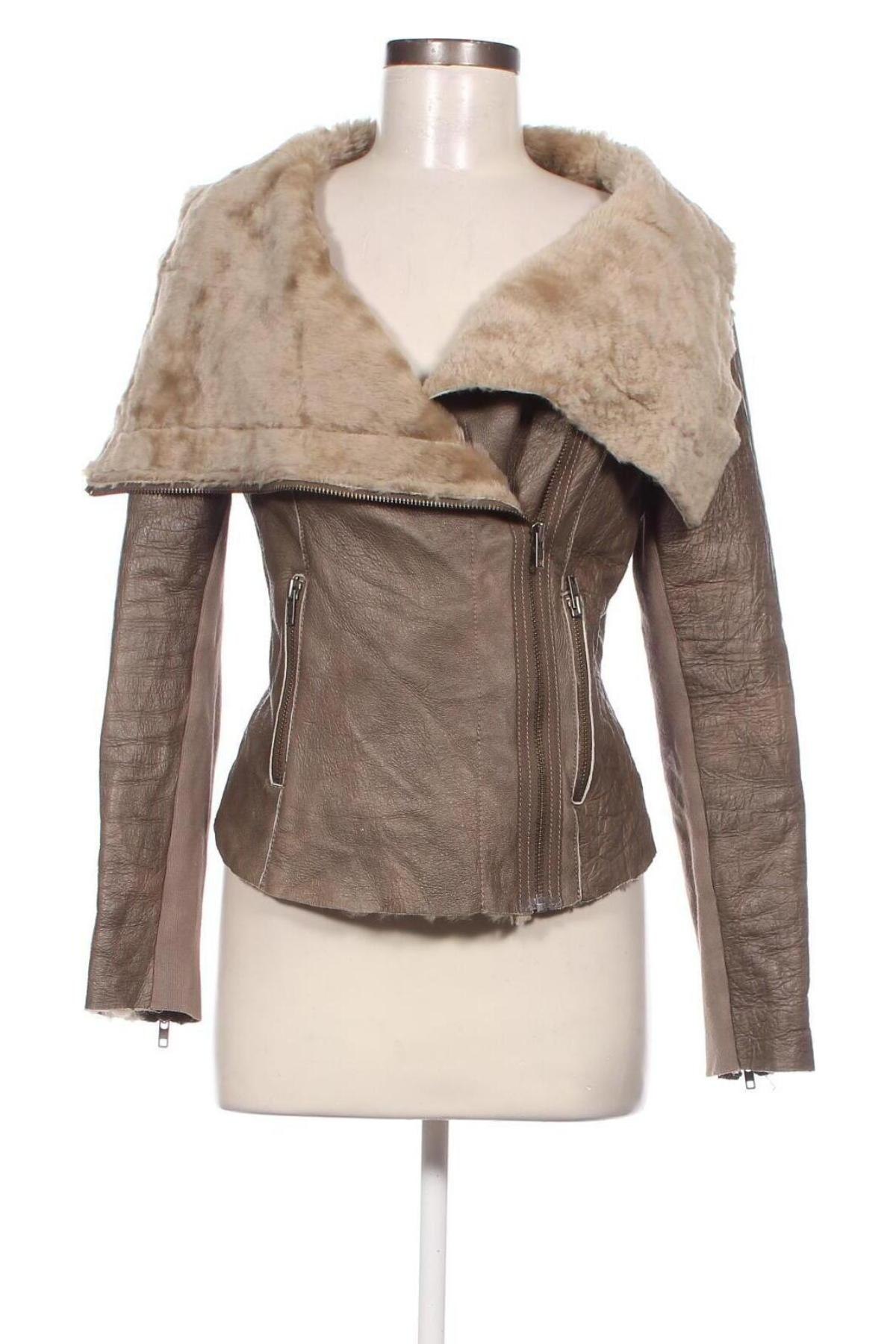 Dámska kožená bunda  Muubaa, Veľkosť S, Farba Béžová, Cena  404,10 €
