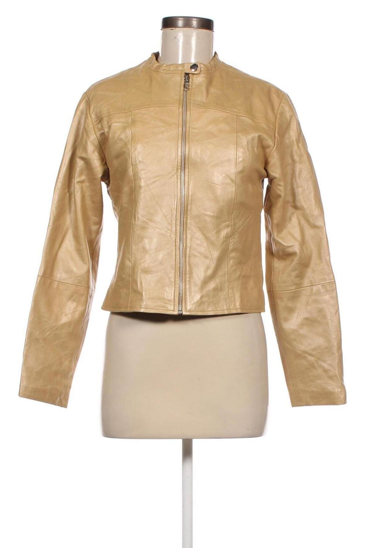 Dámska kožená bunda  Qudro, Veľkosť S, Farba Béžová, Cena  37,99 €