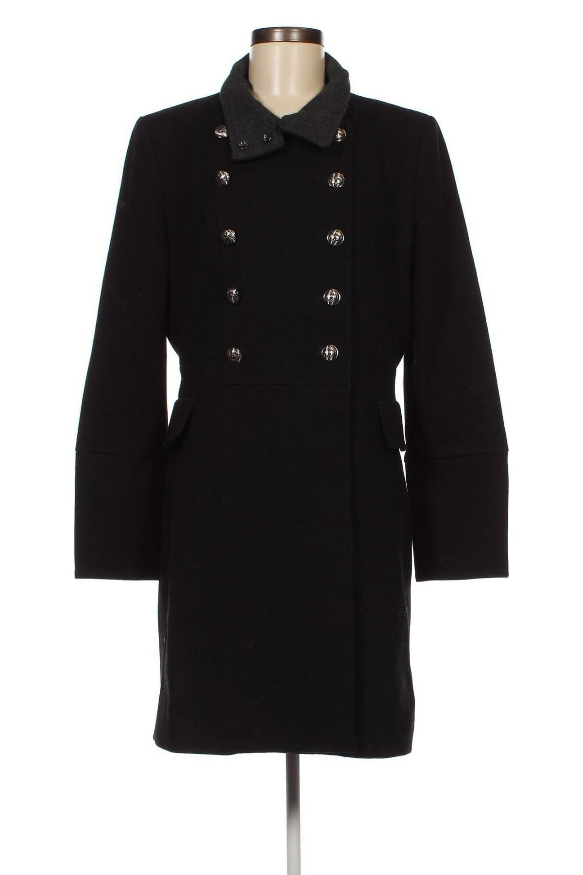 Дамско палто Mango, Размер L, Цвят Черен, Цена 41,20 лв.