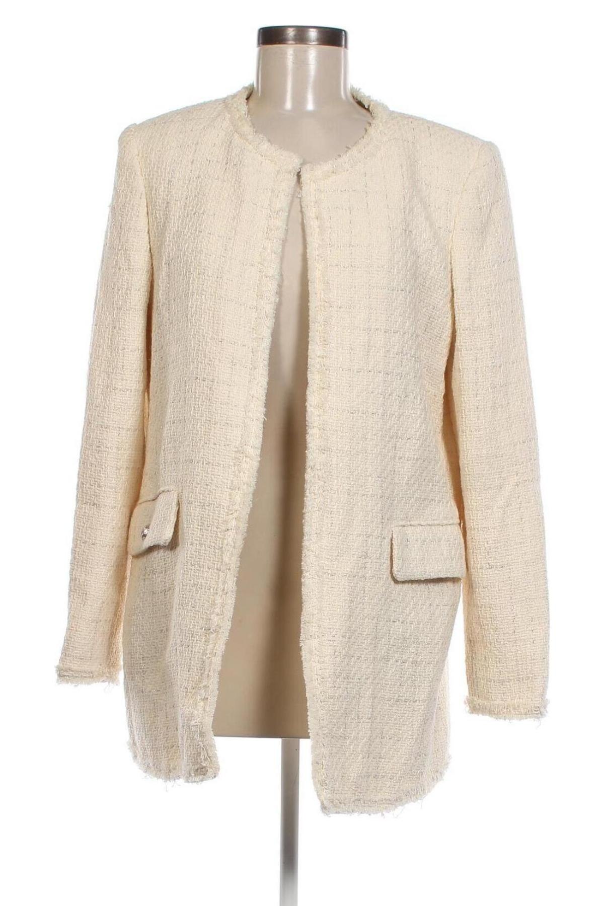 Γυναικείο παλτό Mango, Μέγεθος L, Χρώμα Εκρού, Τιμή 20,39 €