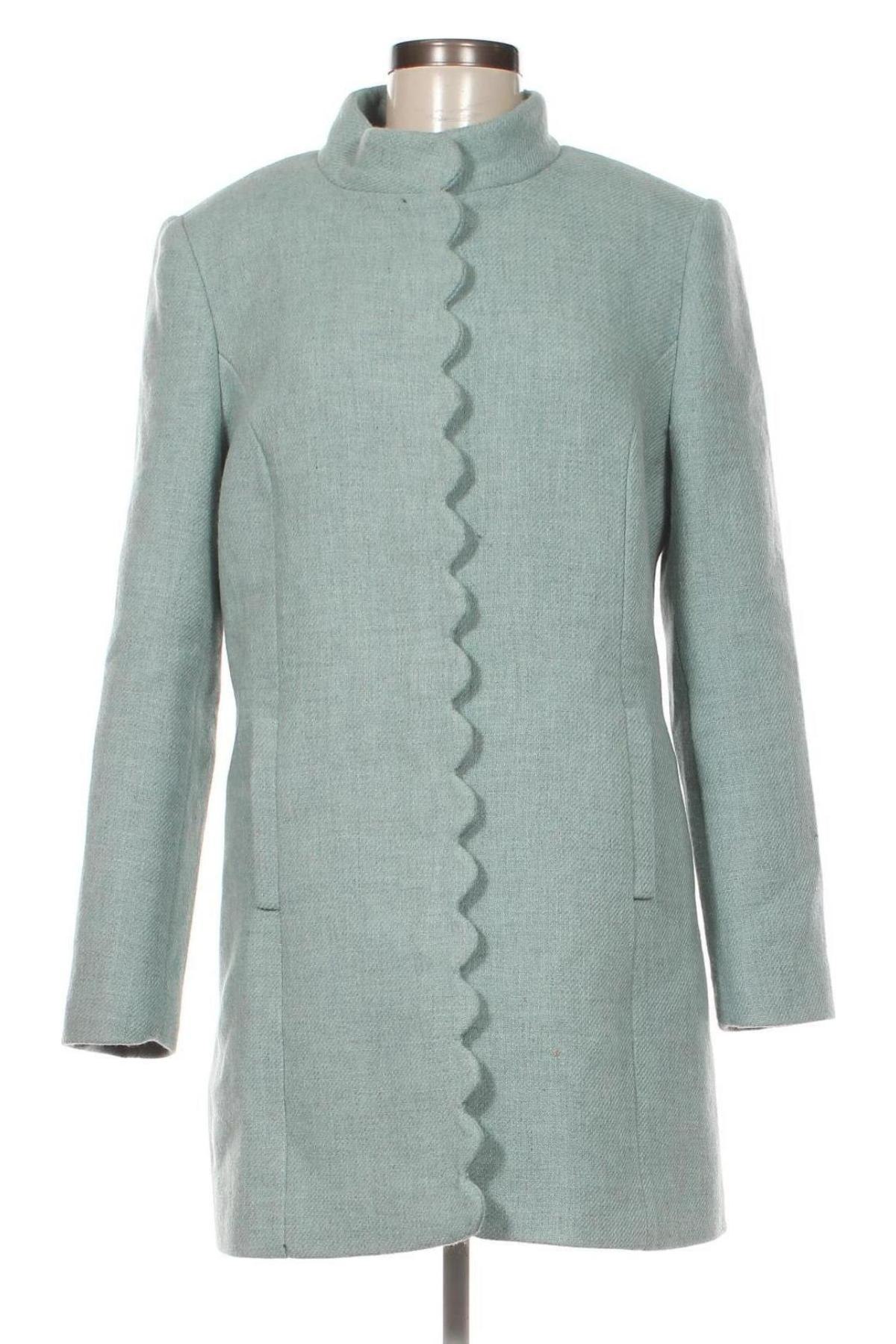 Дамско палто Naf Naf, Размер L, Цвят Зелен, Цена 171,08 лв.
