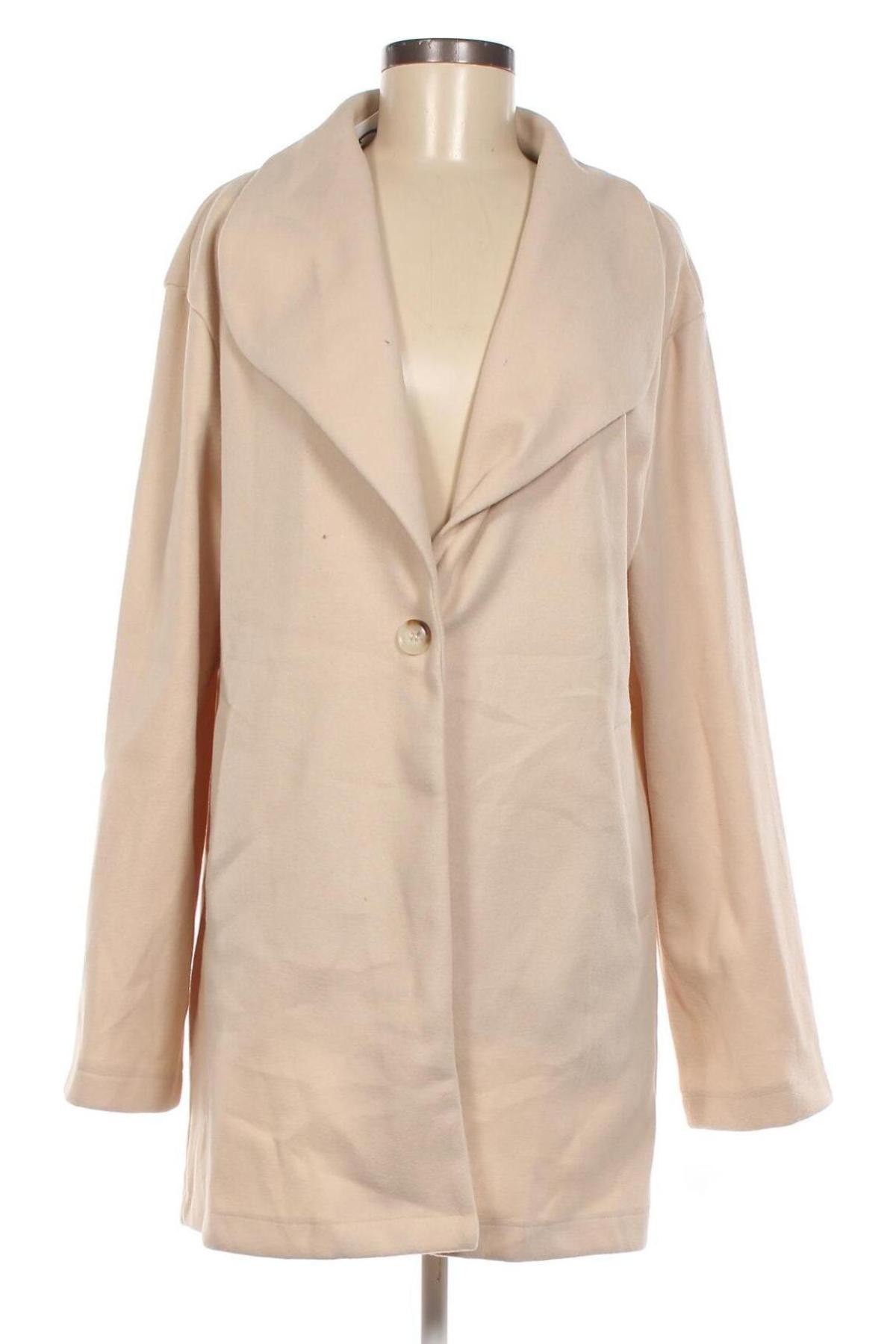 Γυναικείο παλτό SHEIN, Μέγεθος XL, Χρώμα  Μπέζ, Τιμή 26,48 €