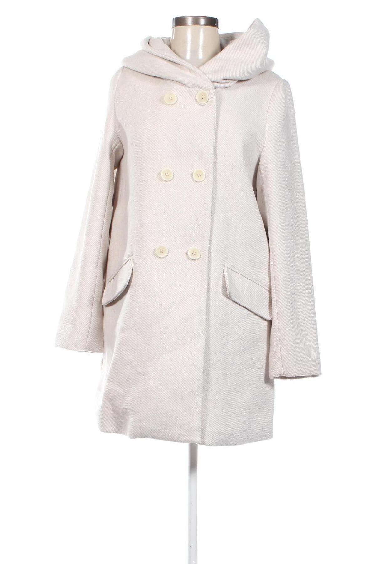 Γυναικείο παλτό Springfield, Μέγεθος M, Χρώμα Εκρού, Τιμή 30,31 €