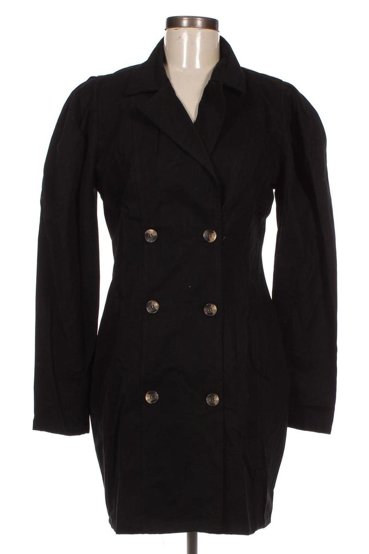 Дамско палто Trendyol, Размер L, Цвят Черен, Цена 72,00 лв.