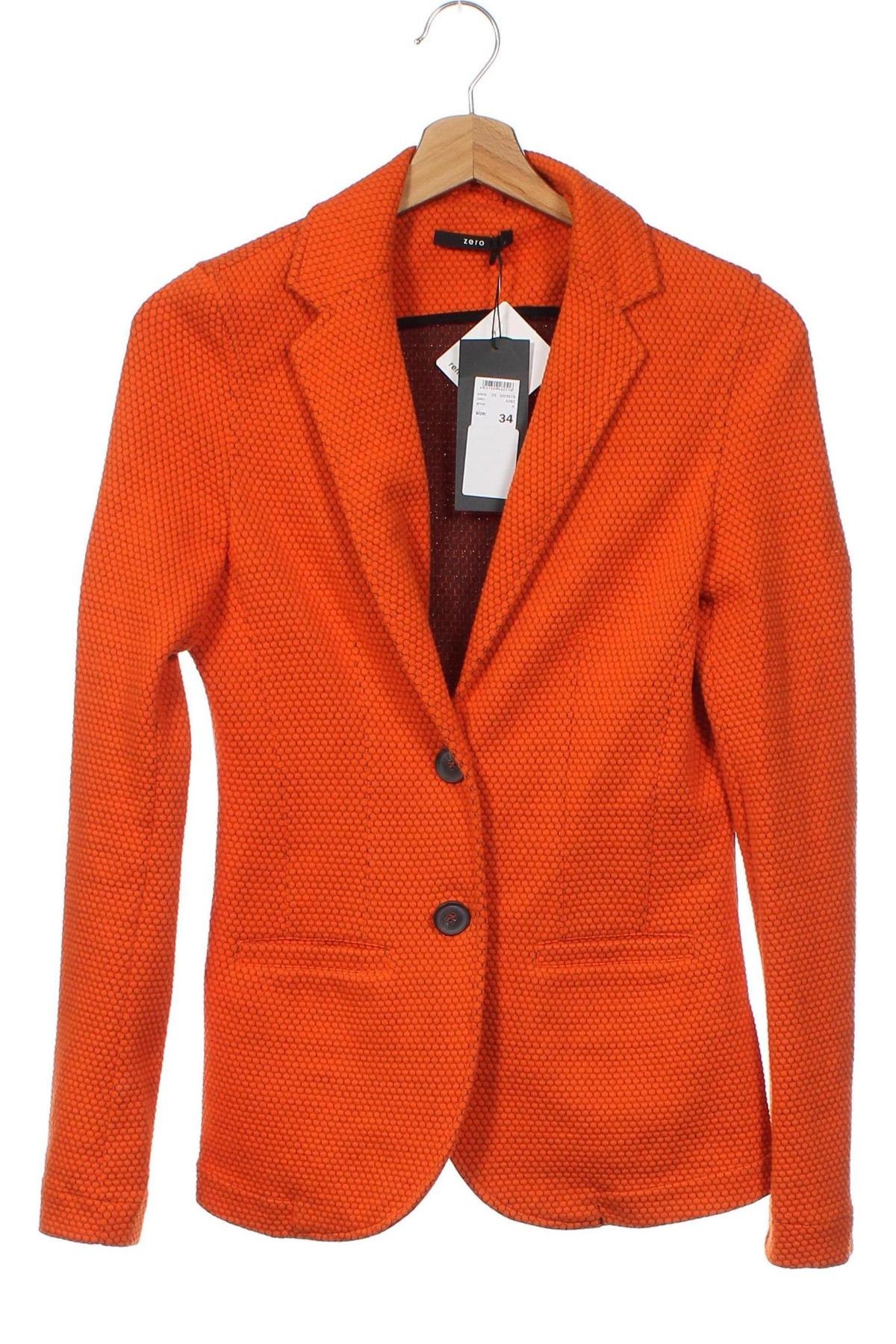 Дамско сако Zero, Размер XS, Цвят Оранжев, Цена 54,17 лв.