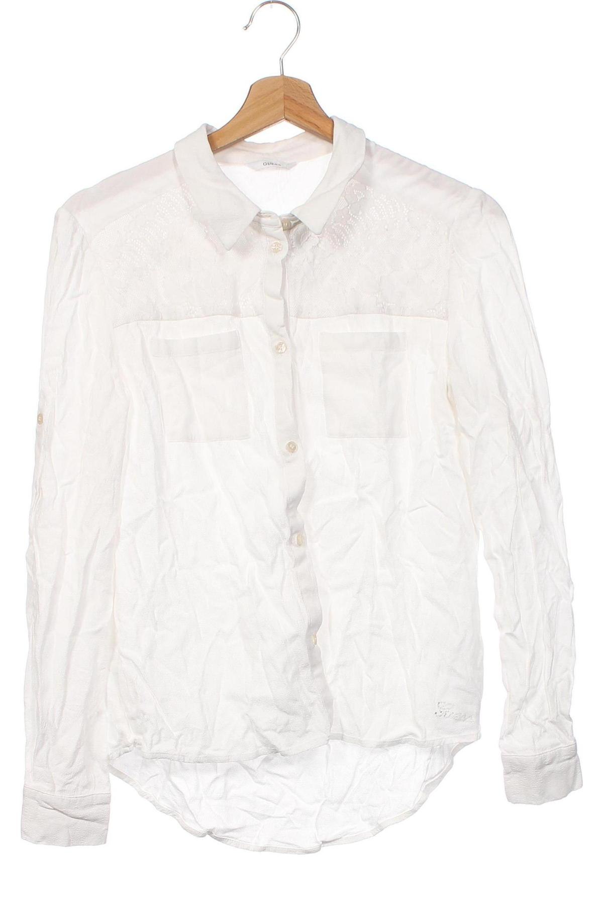 Детска риза Guess, Размер 15-18y/ 170-176 см, Цвят Бял, Цена 39,00 лв.
