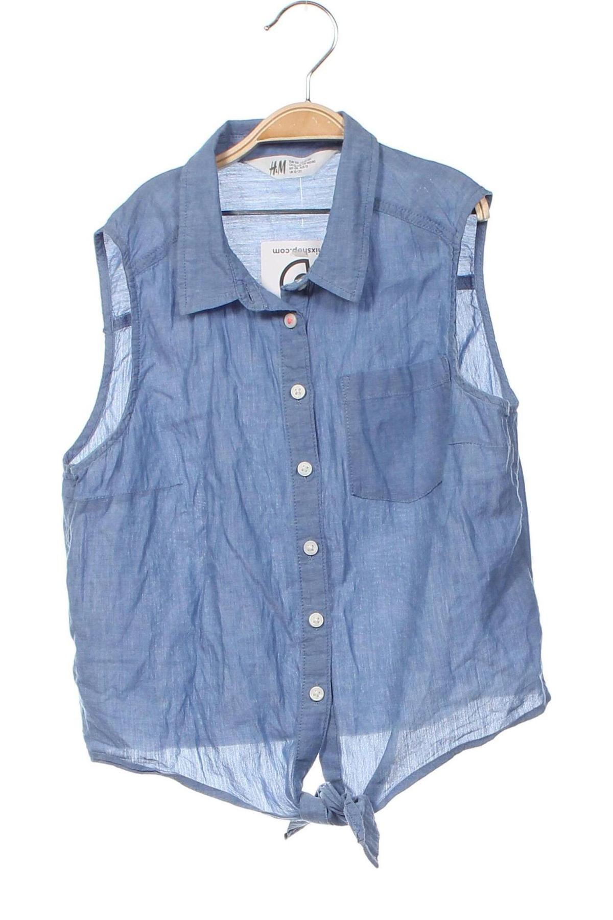 Kinderhemd H&M, Größe 12-13y/ 158-164 cm, Farbe Blau, Preis 3,06 €