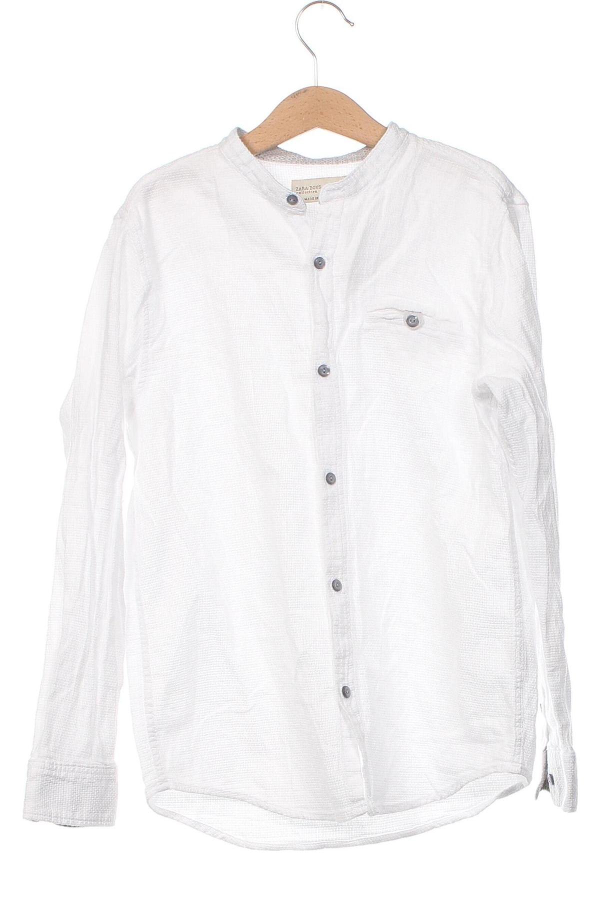 Детска риза Zara, Размер 9-10y/ 140-146 см, Цвят Бял, Цена 14,00 лв.