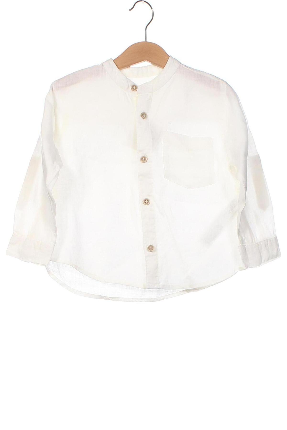 Детска риза Zara, Размер 18-24m/ 86-98 см, Цвят Екрю, Цена 14,00 лв.