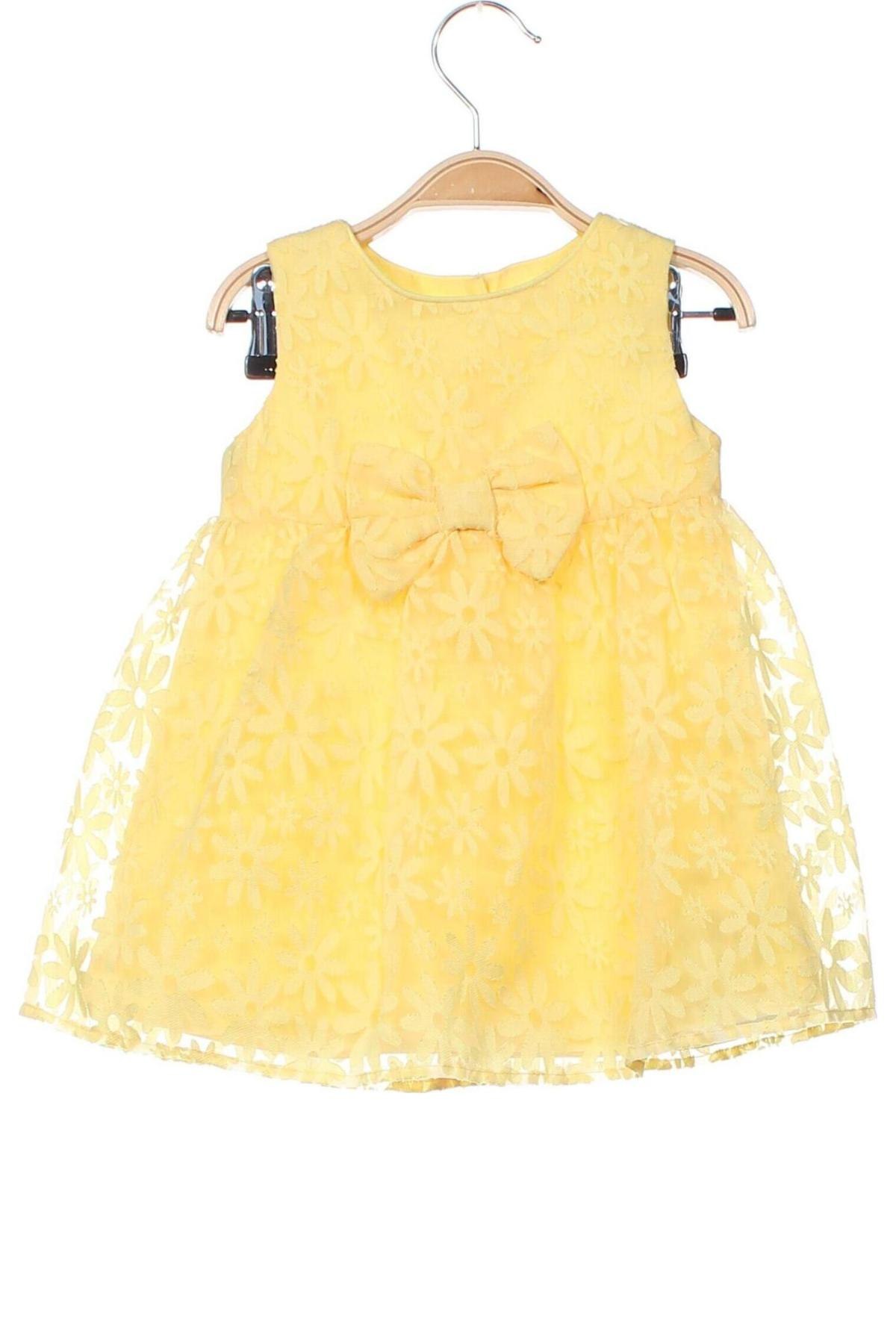 Детска рокля, Размер 6-9m/ 68-74 см, Цвят Жълт, Цена 20,93 лв.