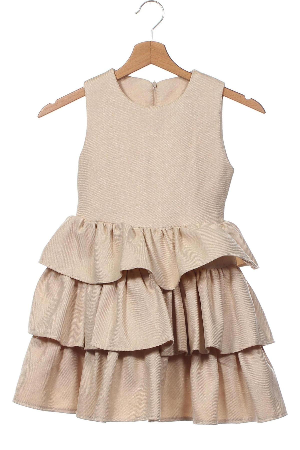 Детска рокля, Размер 5-6y/ 116-122 см, Цвят Бежов, Цена 47,19 лв.