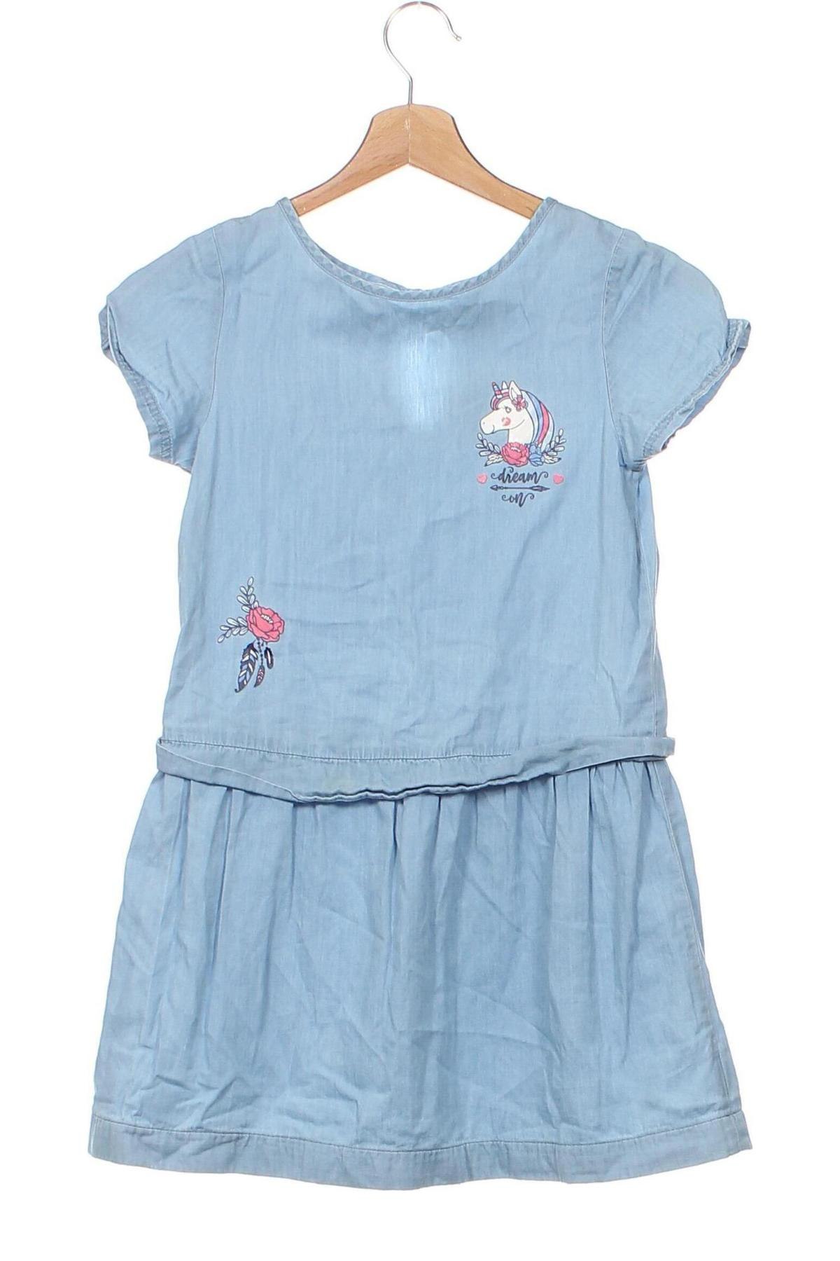 Dziecięca sukienka Bpc Bonprix Collection, Rozmiar 5-6y/ 116-122 cm, Kolor Niebieski, Cena 73,89 zł