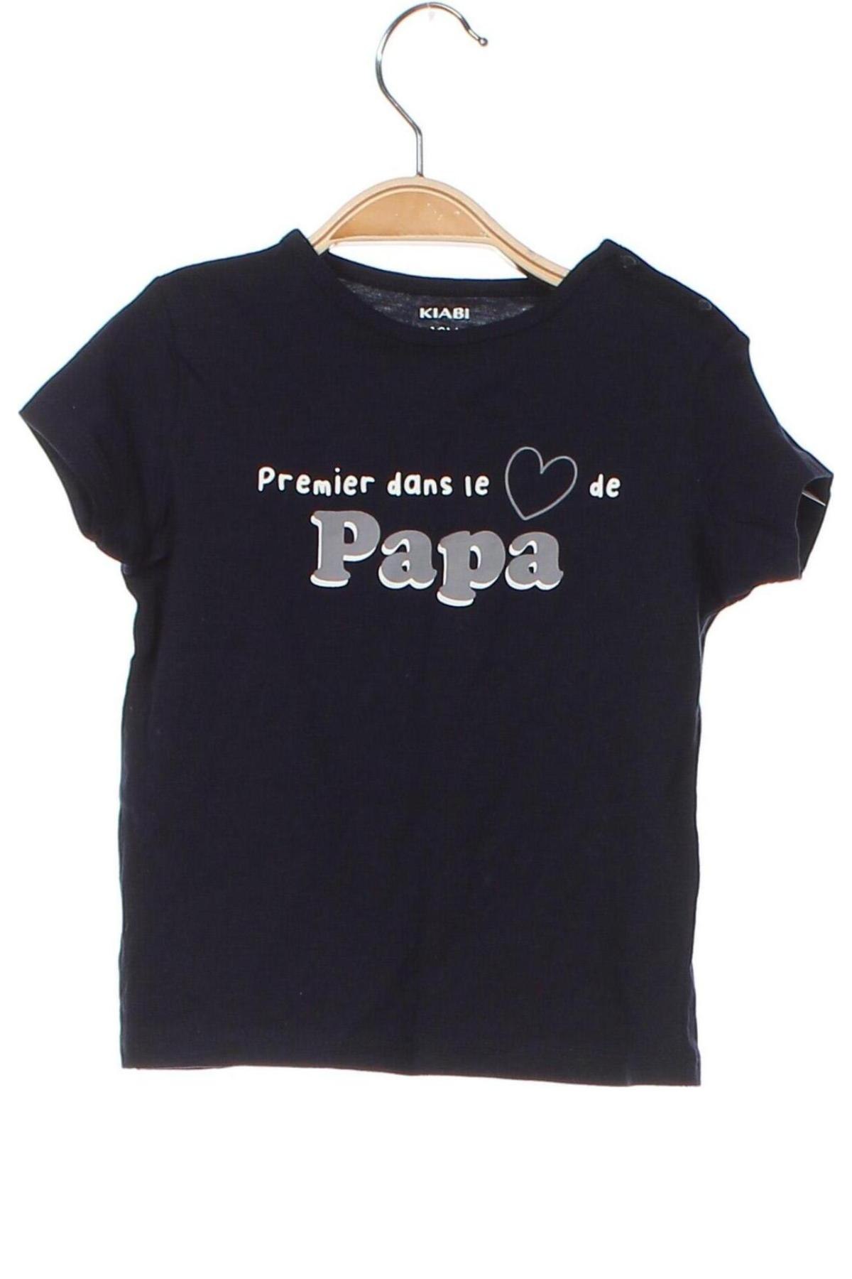 Tricou pentru copii Kiabi, Mărime 12-18m/ 80-86 cm, Culoare Albastru, Preț 40,06 Lei