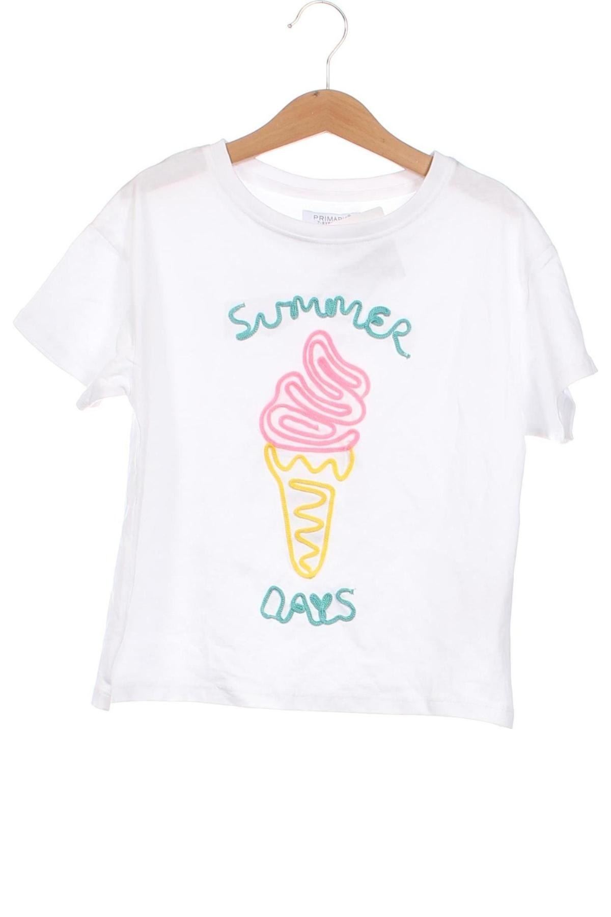 Детска тениска Primark, Размер 7-8y/ 128-134 см, Цвят Бял, Цена 16,00 лв.